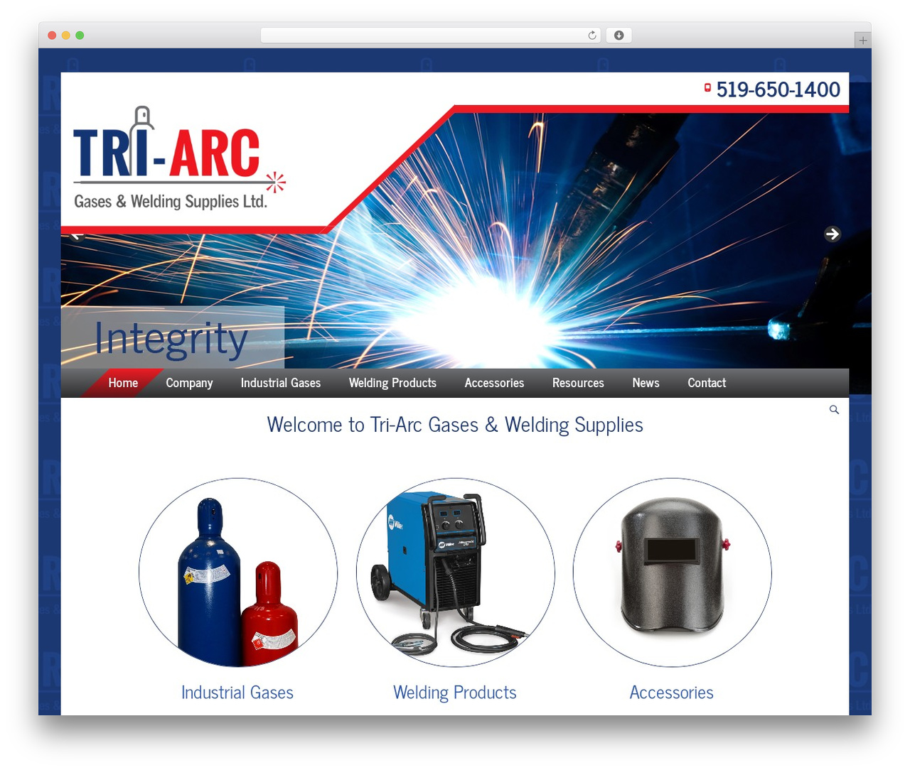 WordPress theme Triarc - triarcgases.com