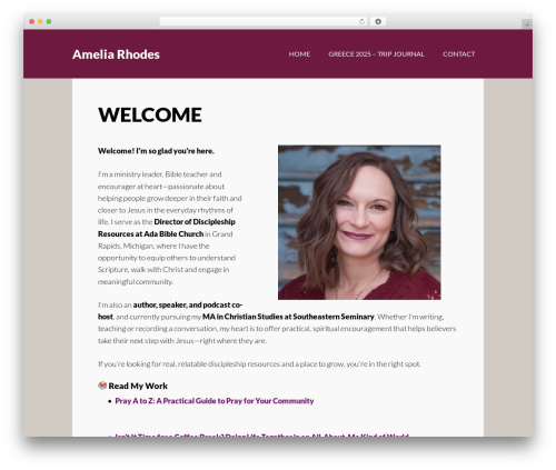 Author Pro theme WordPress - ameliarhodes.com