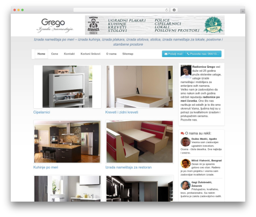 Bootstrap Basic free WordPress theme - izradanamestaja.com