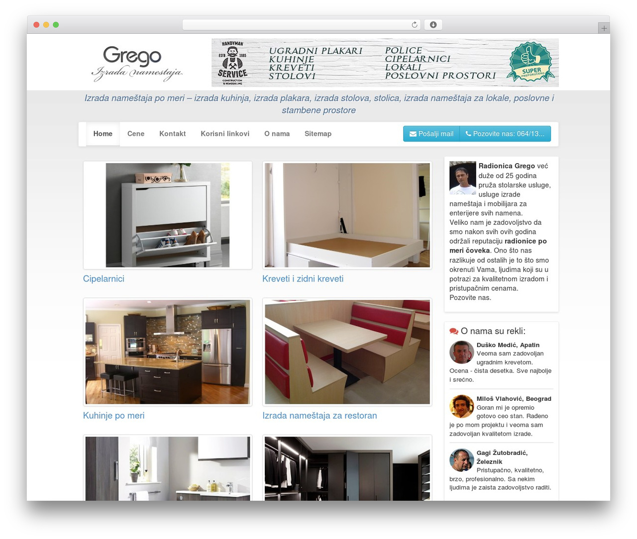 Bootstrap Basic free WordPress theme - izradanamestaja.com Bootstrap Basic free WordPress theme - izradanamestaja.com