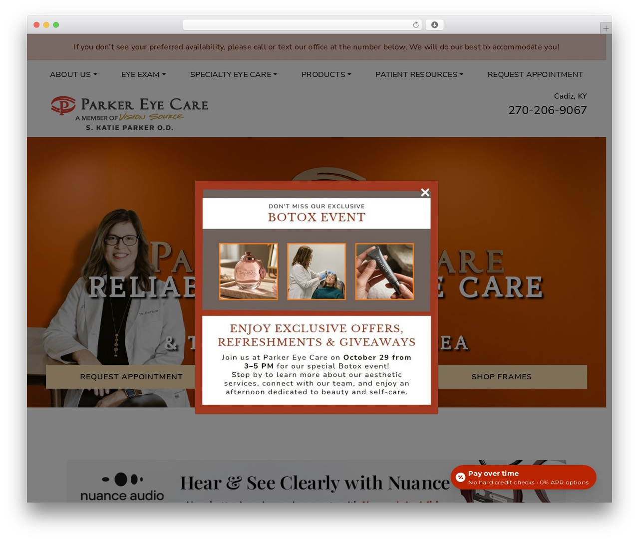 UnderStrap WordPress theme - parkereyecare.com