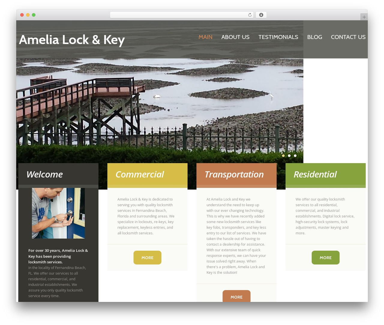 WordPress theme cherry - amelialockandkey.com