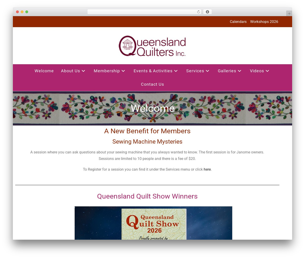 WordPress theme OceanWP - qldquilters.com