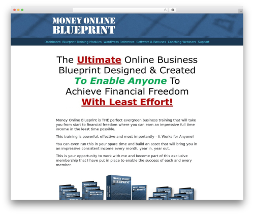 WordPress theme WPOptimal Framework - moneyonlineblueprint.com