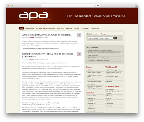 WP Premium theme WordPress - affiliateprogramadvice.com