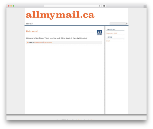 Cleanfrog theme WordPress - allmymail.ca