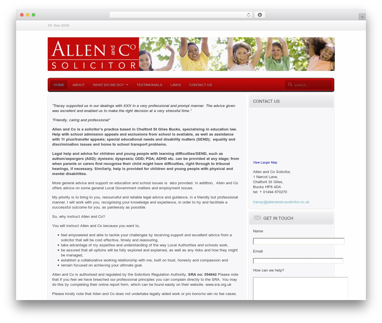 Cloud best WordPress theme - allenandcosolicitor.co.uk