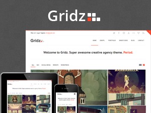 Gridz WordPress page template