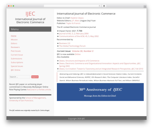 LeftSide theme WordPress - ijec-web.org