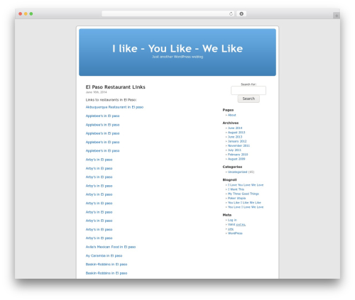 WordPress website theme WordPress Default - ilikeyoulikewelike.com