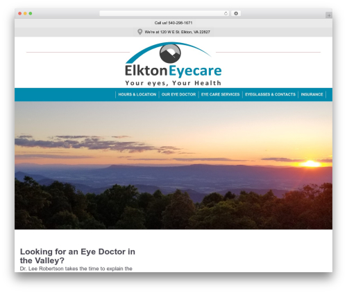 Best WordPress theme _Default - elktoneyecare.com