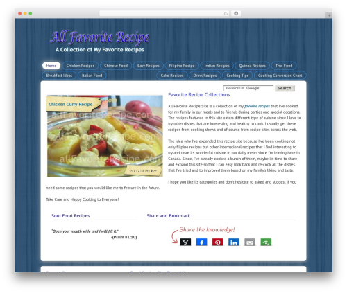 Catalyst best WordPress theme - allfavoriterecipe.com