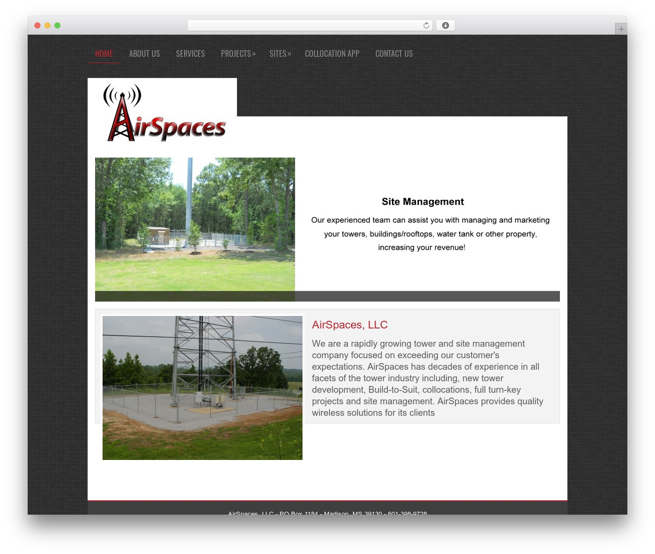 FrontOffice WordPress theme - airspacesllc.com