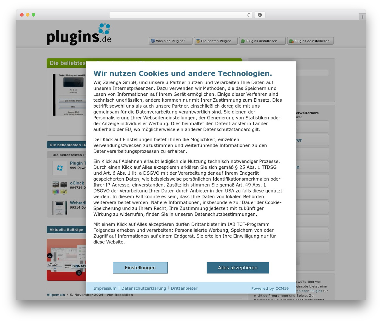 Plugins.de-Theme WordPress theme design - plugins.de