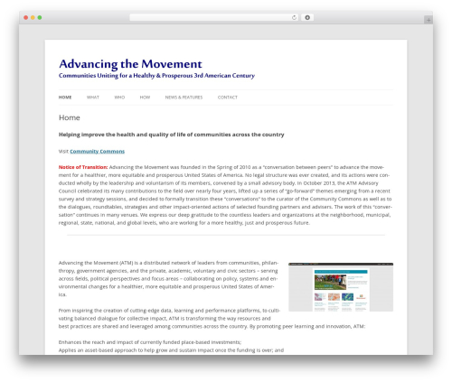 Twenty Twelve theme WordPress - advancingthemovement.org