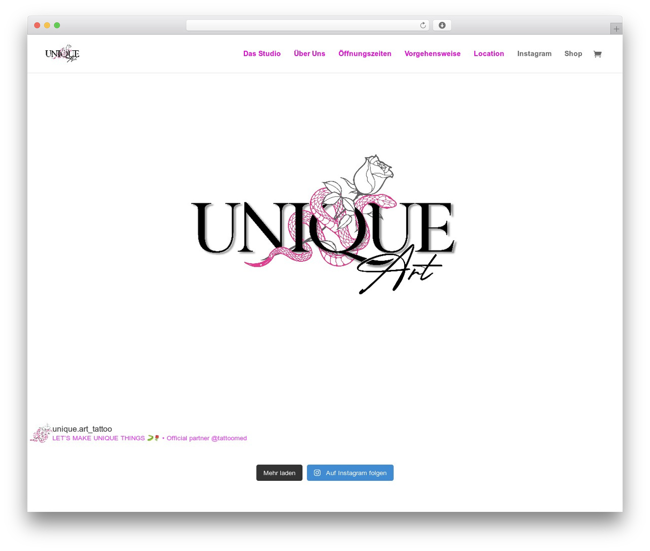 WordPress theme Divi - uniqueart-tattoo.de