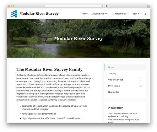 WordPress website theme stein - modularriversurvey.org