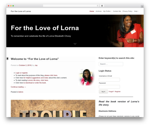 WordPress website theme WP Bootstrap Starter - ilovelorna.info