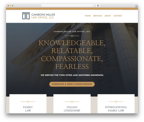 Divi theme WordPress - cambonimillerlaw.com