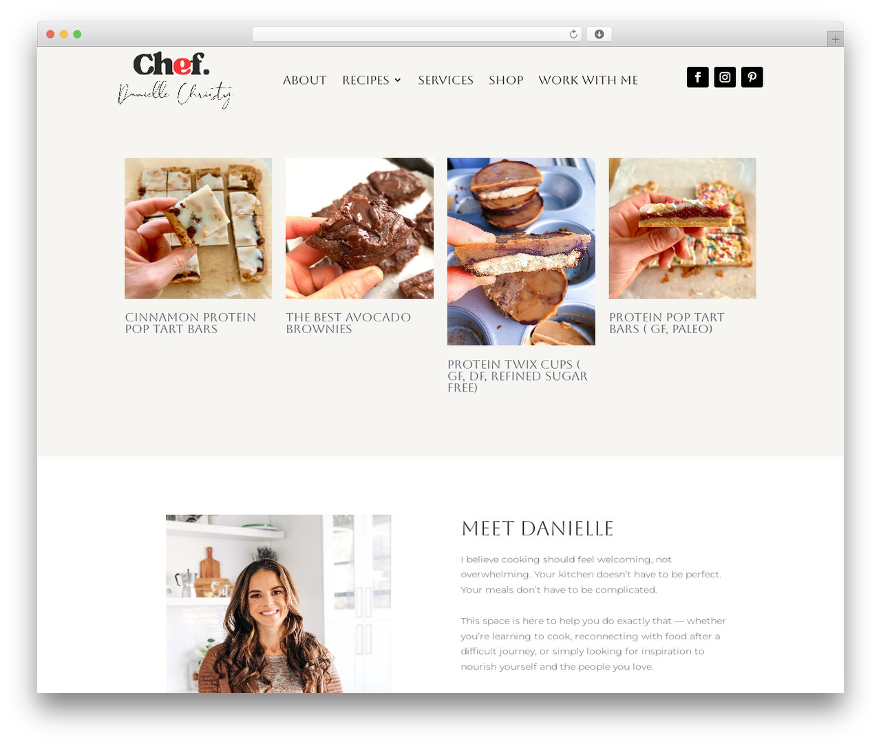 Divi theme WordPress - chefdaniellechristy.com
