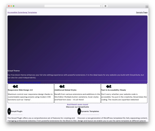 Greyd plugin WordPress plugin - accessibletemplates.com