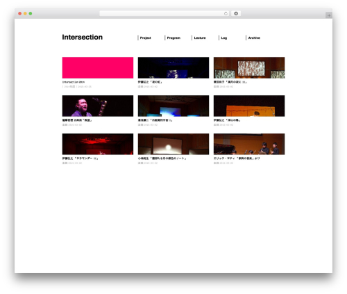Intersection2 theme WordPress - intsct.com