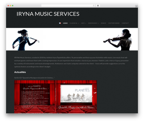 Irynamusic theme WordPress - irynamusicservices.com