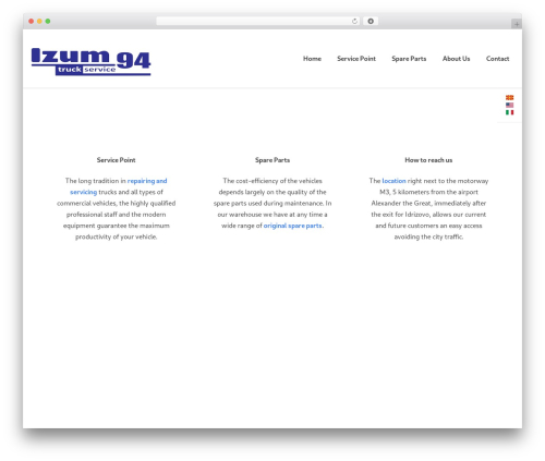 Responsive WordPress website theme - izum94.com.mk