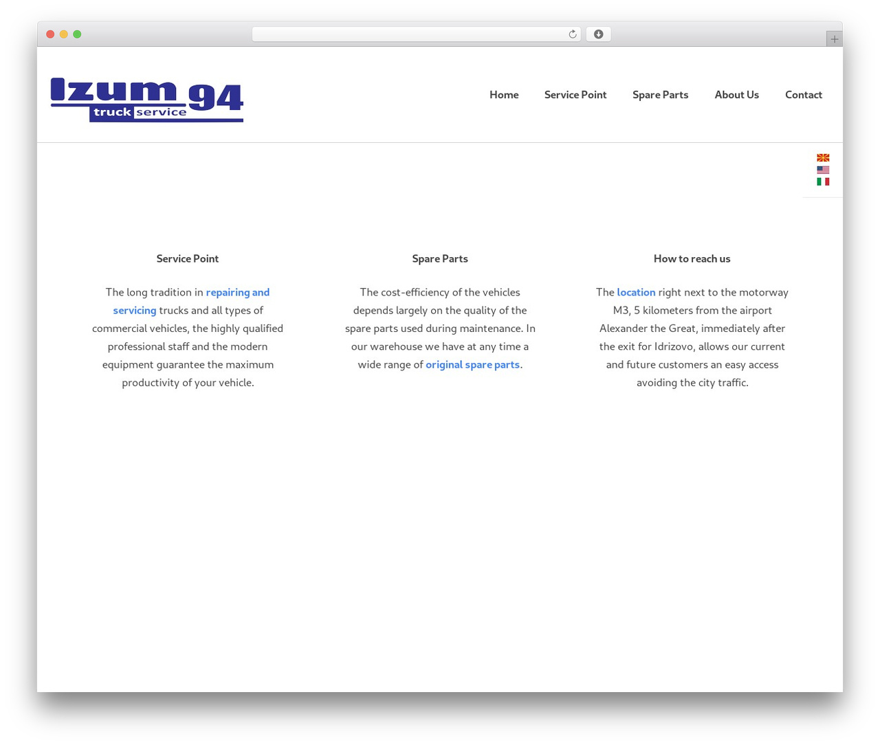 Responsive WordPress website theme - izum94.com.mk