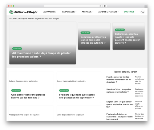 Theme WordPress Bone - autourdupotager.com
