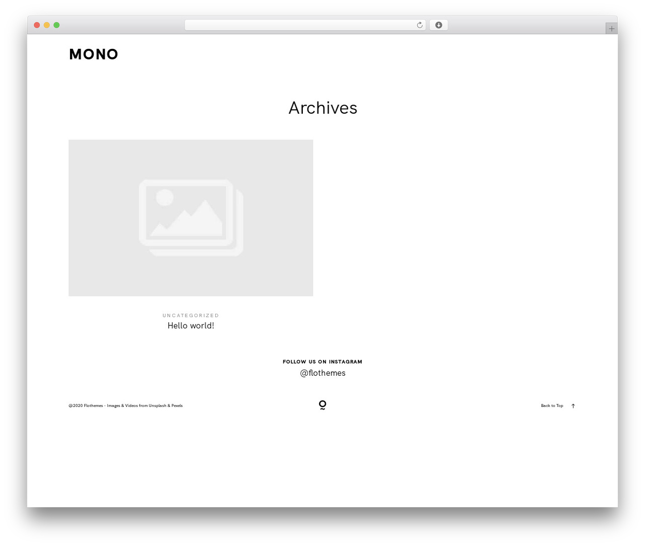 WordPress theme Mono - montseontiveros.com
