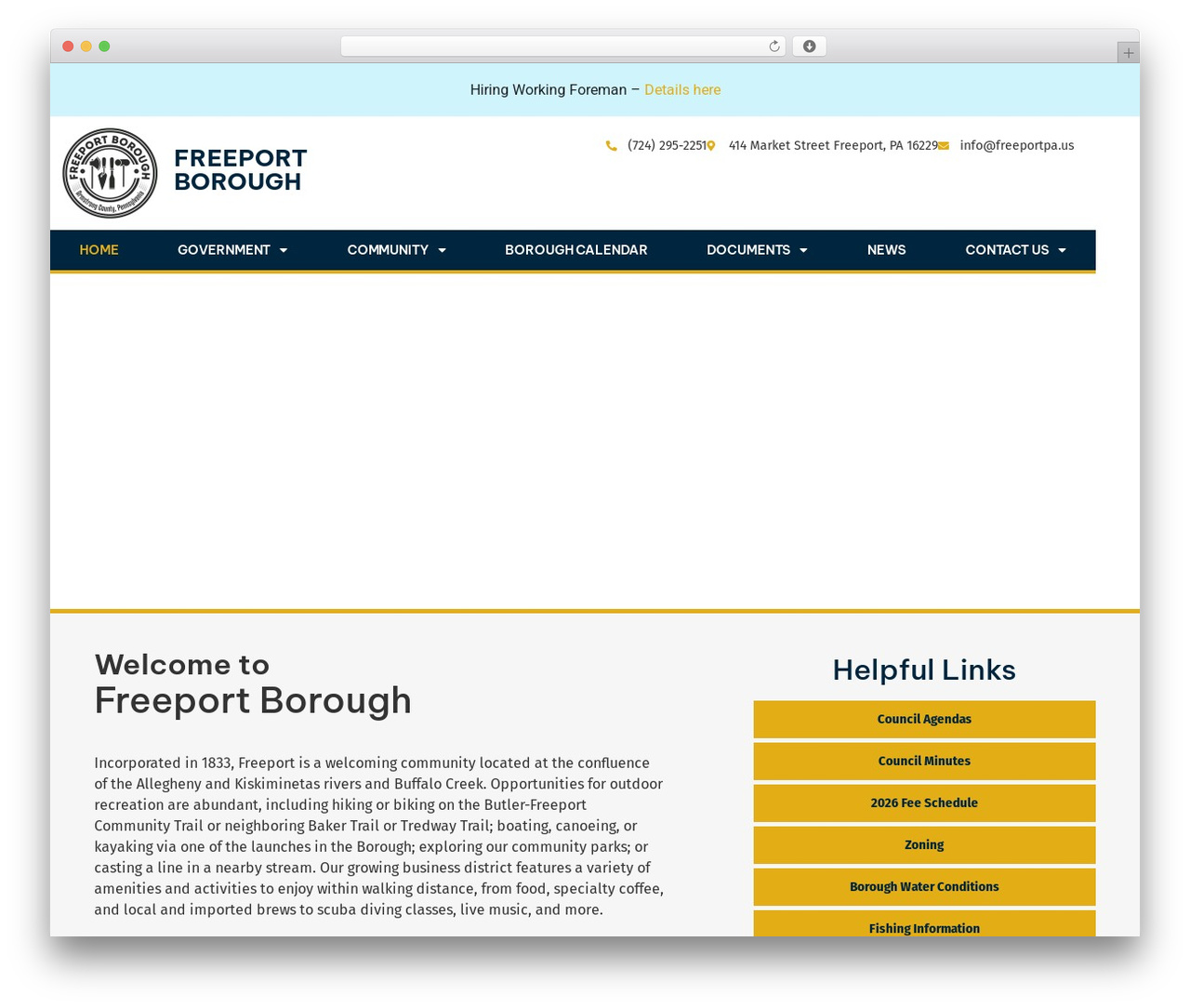 Hello Elementor theme WordPress - freeportpa.com