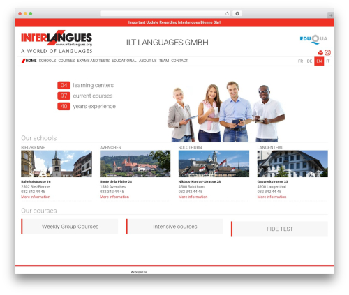 interlangues WordPress theme - interlangues.org