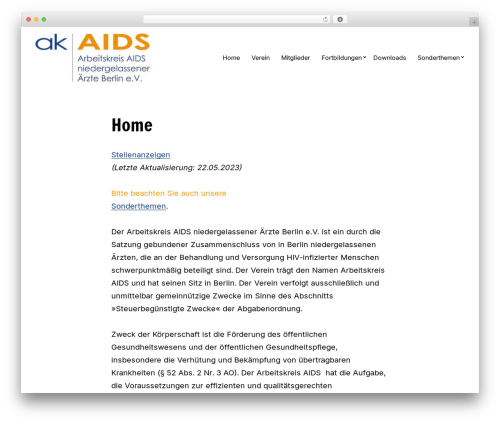 Markiter theme WordPress - ak-aids-berlin.de