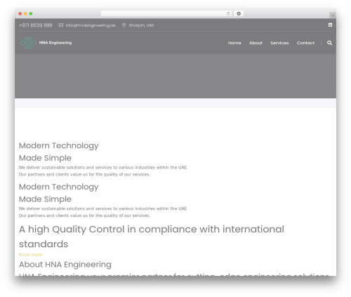 Nortech WordPress theme - hnaengineering.ae