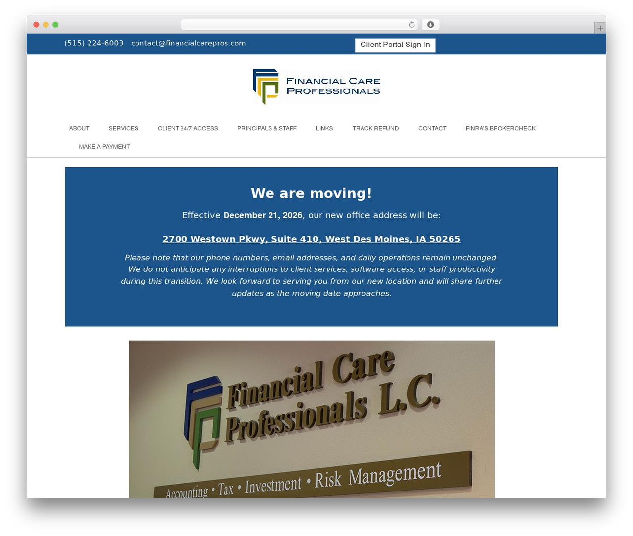 Prism WordPress theme - financialcarepros.com