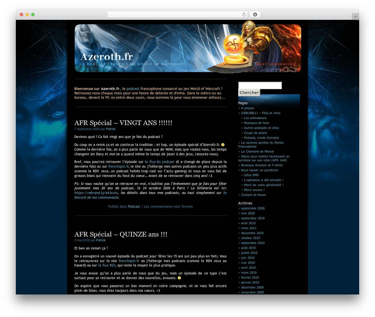 Theme WordPress WordPress Azeroth - azeroth.fr Theme WordPress WordPress Azeroth - azeroth.fr