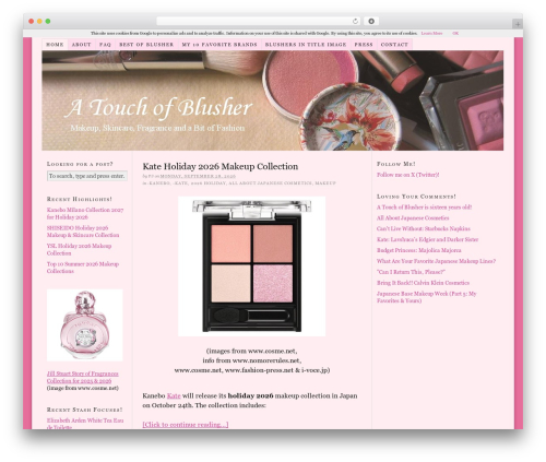 WordPress theme Thesis - atouchofblusher.com