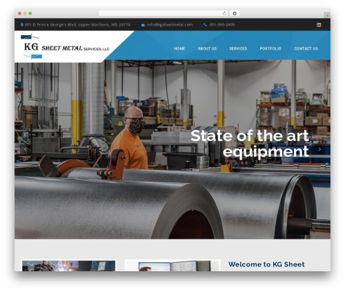 Constructpress WordPress theme - kgsheetmetal.com