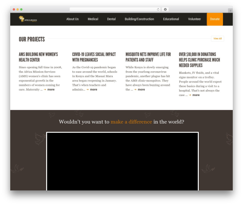 Kause WP theme - africamissionservices.com