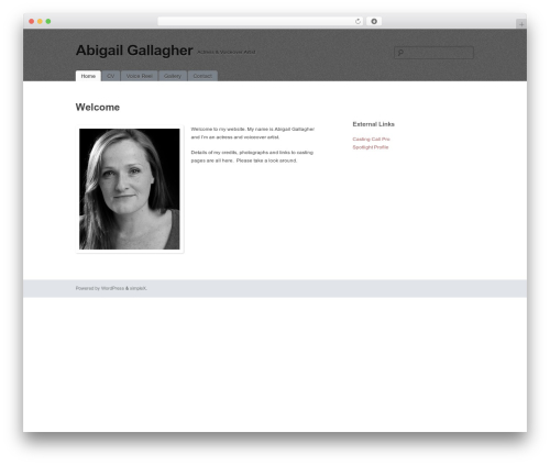 simpleX best WordPress theme - abigailgallagher.com