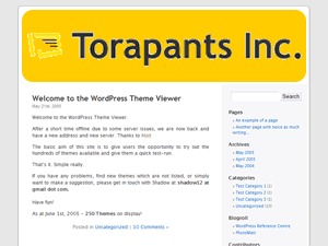 Tora default WordPress theme Tora default WordPress theme