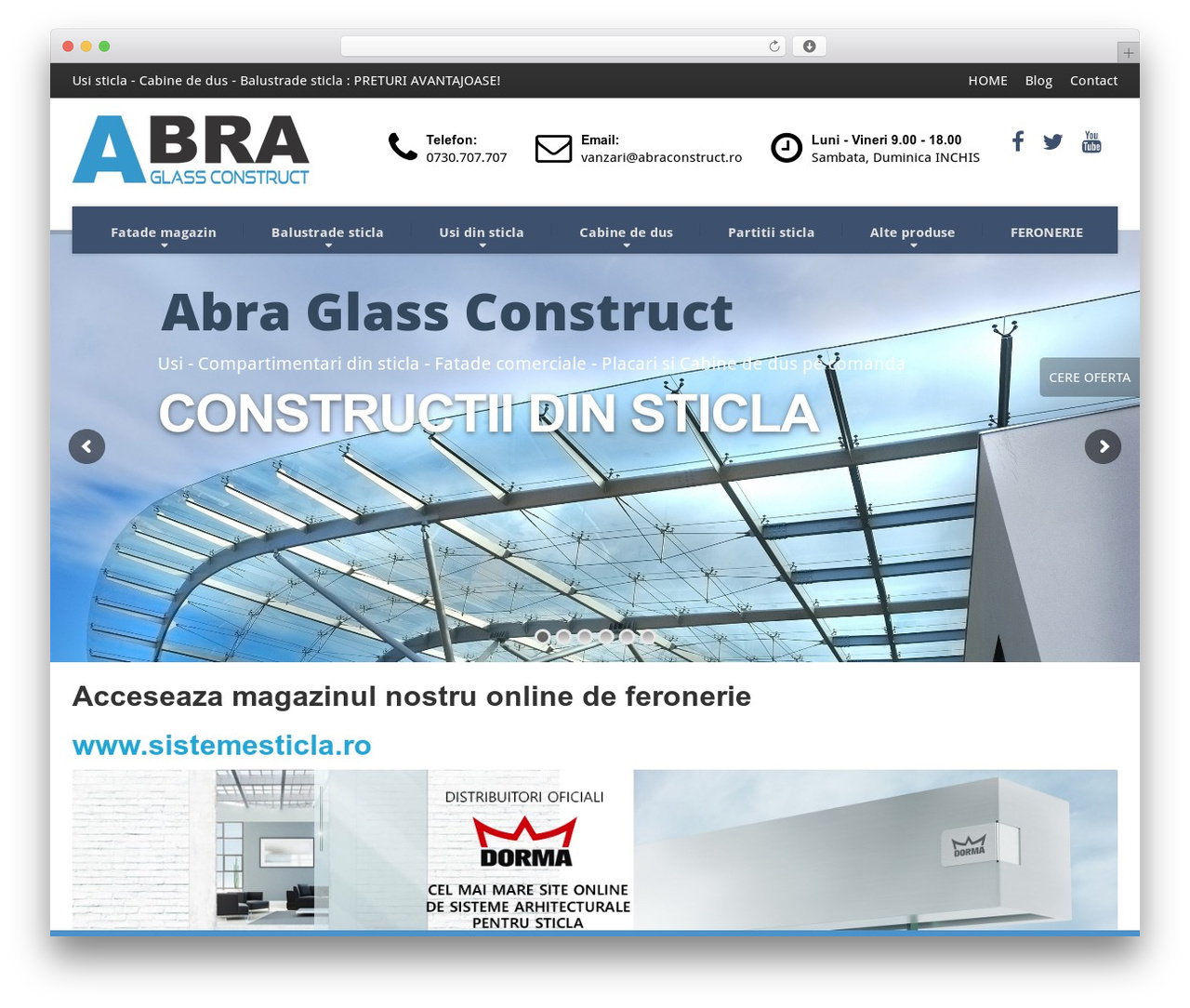 Abra Construct theme WordPress - abraconstruct.ro