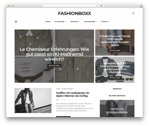 Authentic WordPress theme - fashionboxx.net