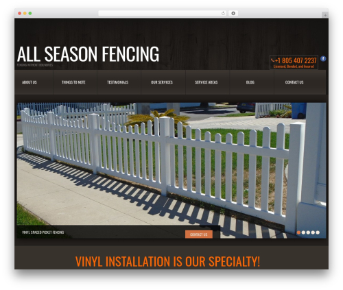 cherry WordPress theme - allseasonfencing.com