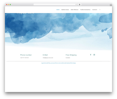 Divi WordPress theme - aiguavivablue.com