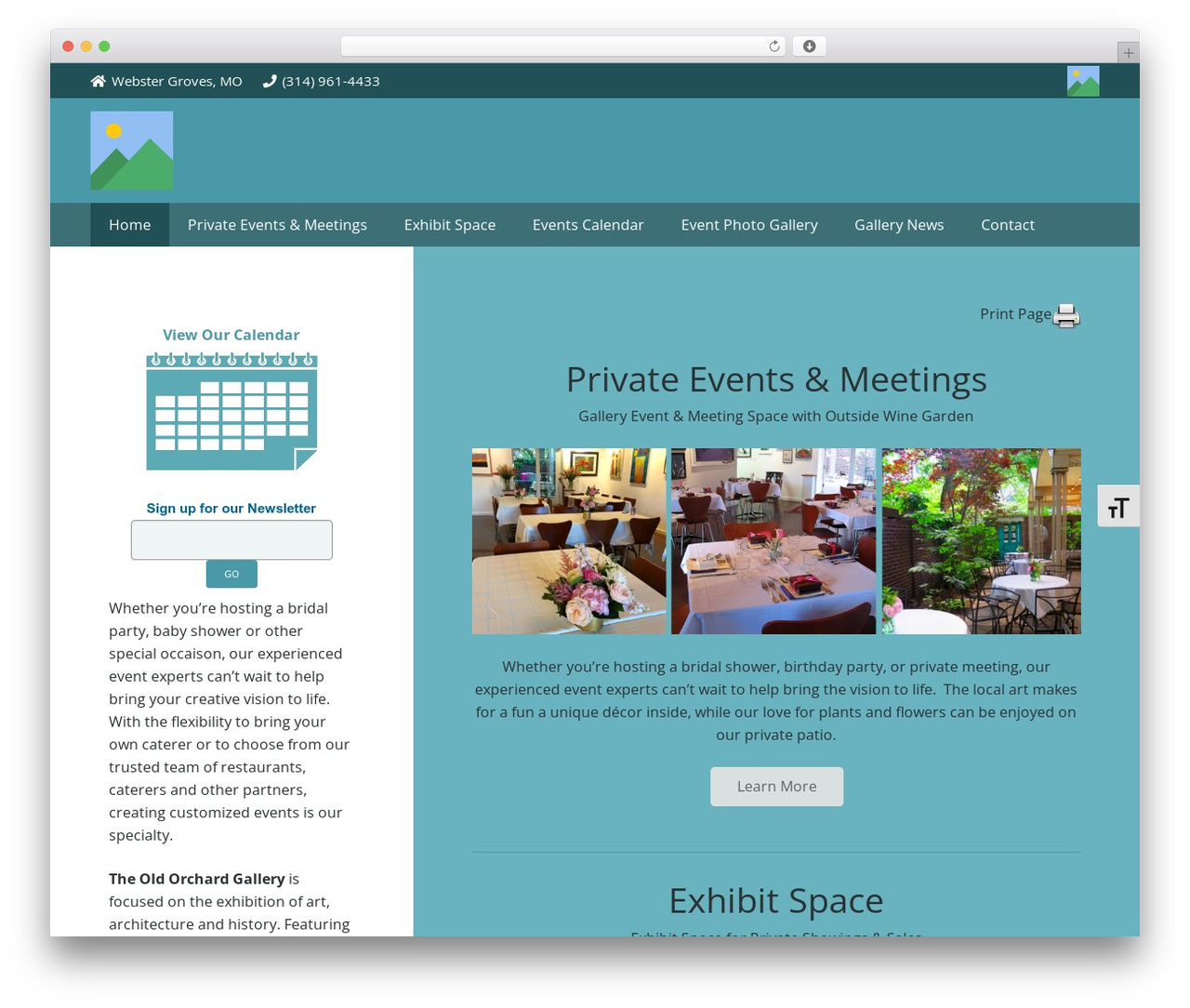 Impreza WordPress theme - theoldorchardgallery.com