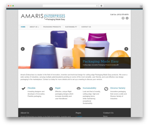 Modernize WordPress theme - amarisenterprises.com