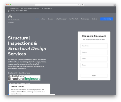WordPress theme Exponent - aws-consult.com