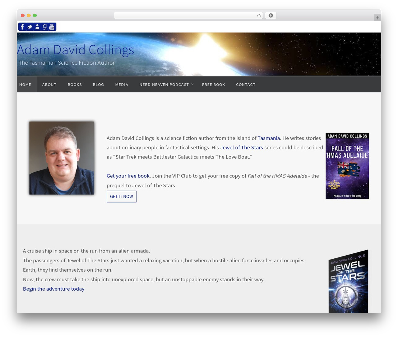 WordPress website theme Nirvana - adamdavidcollings.com